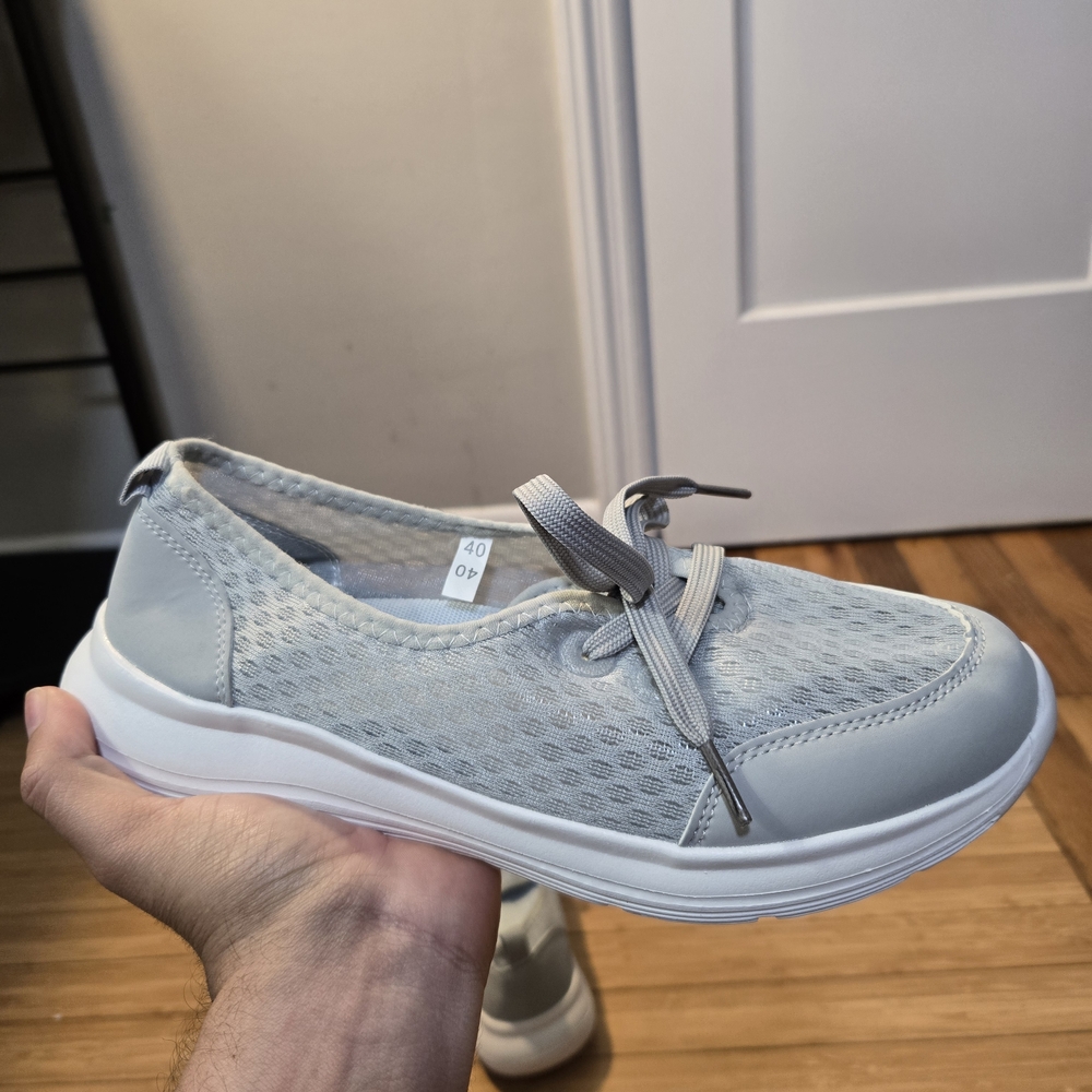 Light Gray Women's Slip-On Athletic Sneakers
